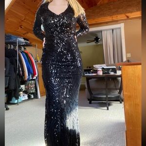 Size small black prom dress